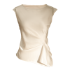 Champagne Weighted Acetate | Neo-Chinese Drop-Shoulder Top (凝芷) - Thumbnail Image 11