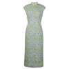 Soft green painterly print| Modern one-Pieces Qipao Dress(婺曼) - Thumbnail Image 13