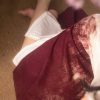 Oxblood red Mapped Ombré Dyeing | Modern one-Pieces Qipao Dress(桃浅) - Thumbnail Image 9