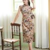 Luxury Italian milled stretch velvet| Modern one-Pieces Qipao Dress(知熹) - Thumbnail Image 8