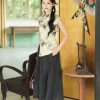 Beige Ramie Botanical Dye | Neo-Chinese Qipao Top(竹语) - Thumbnail Image 2